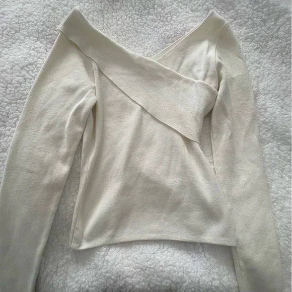 Seek The Label Cream Off-Shoulder Sweater - Picture 3 of 3